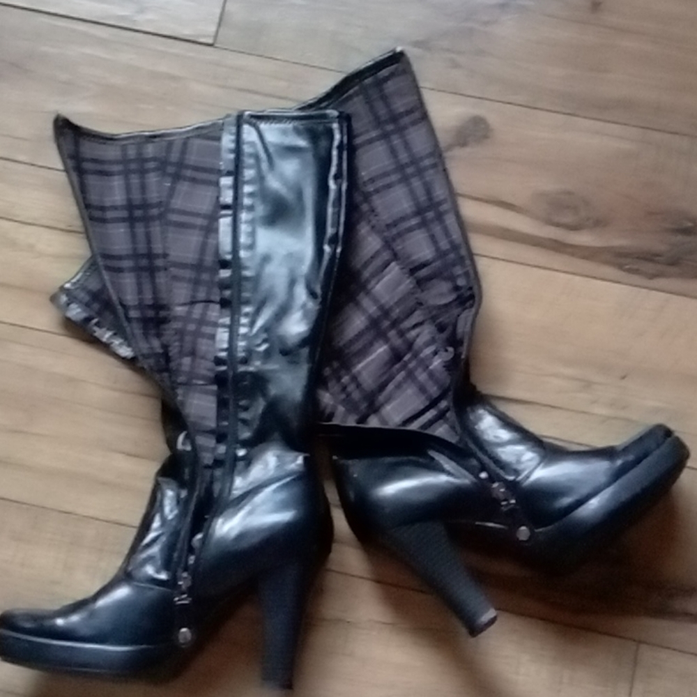 Connie high black heel boots